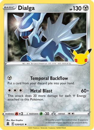 POKEMON TCG - Dialga 020/025 Celebrations - Holo Rare