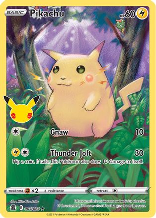 POKEMON TCG - Pikachu 005/025 Celebrations - Holo Rare