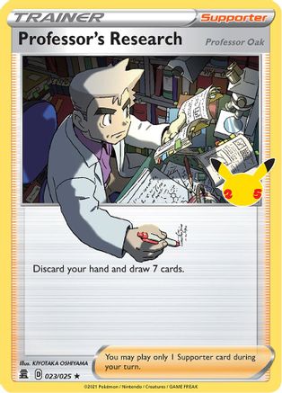 POKEMON TCG - Professor's Research 023/025 Celebrations - Holo Rare