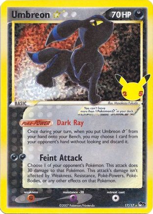 POKEMON TCG - Umbreon Star 017/17 Celebrations Classic Collection - Classic Collection