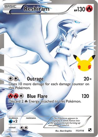 POKEMON TCG - Reshiram 113/114 Celebrations Classic Collection - Classic Collection