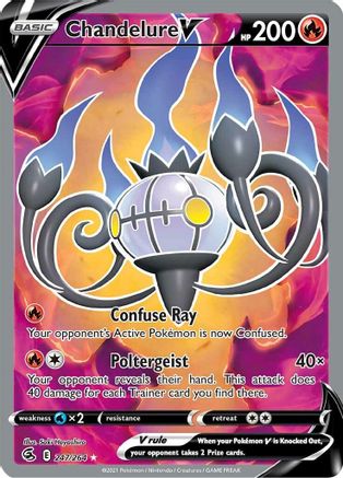 POKEMON TCG - Chandelure V (Full Art) 247/264 SWSH08 Fusion Strike - Ultra Rare