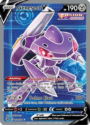 POKEMON TCG - Genesect V (Full Art) 254/264 SWSH08 Fusion Strike - Ultra Rare