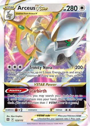 POKEMON TCG - Arceus VSTAR 123/172 SWSH09 Brilliant Stars - Ultra Rare
