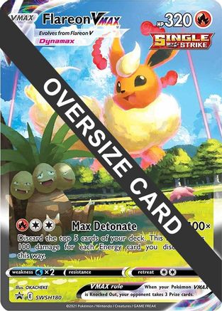 POKEMON TCG - Flareon VMAX SWSH180 Jumbo Cards - Promo