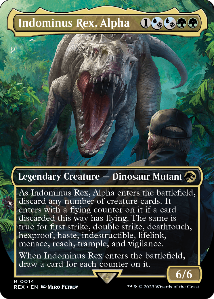 MAGIC: THE GATHERING - Indominus Rex, Alpha (Borderless) (REX-014) - Jurassic World Collection
