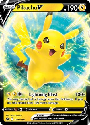 POKEMON TCG - Pikachu V SWSH198 SWSH Sword & Shield Promo Cards - Promo