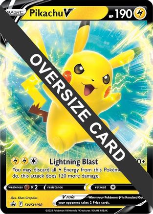 POKEMON TCG - Pikachu V SWSH198 Jumbo Cards - Promo