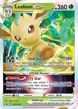 POKEMON TCG - Leafeon VSTAR SWSH195 SWSH Sword & Shield Promo Cards - Promo