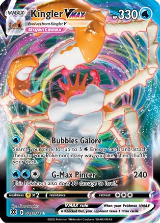POKEMON TCG - Kingler VMAX 029/172 SWSH09 Brilliant Stars - Ultra Rare