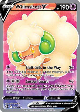 POKEMON TCG - Whimsicott V (Full Art) 160/172 SWSH09 Brilliant Stars - Ultra Rare