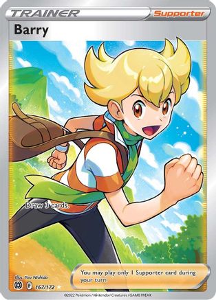 POKEMON TCG - Barry (Full Art) 167/172 SWSH09 Brilliant Stars - Ultra Rare