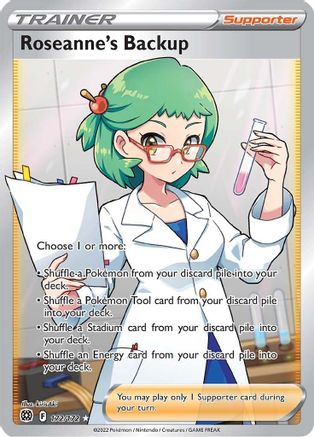 POKEMON TCG - Roseanne's Backup (Full Art) 172/172 SWSH09 Brilliant Stars - Ultra Rare