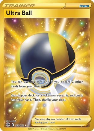POKEMON TCG - Ultra Ball (Secret) 186/172 SWSH09 Brilliant Stars - Secret Rare