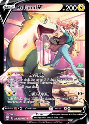POKEMON TCG - Boltund V TG13/TG30 SWSH09 Brilliant Stars Trainer Gallery - Ultra Rare