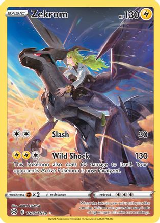 POKEMON TCG - Zekrom TG05/TG30 SWSH09 Brilliant Stars Trainer Gallery - Ultra Rare