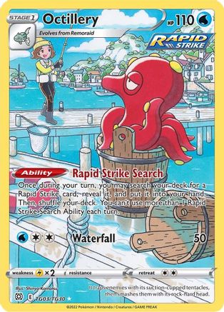POKEMON TCG - Octillery TG03/TG30 SWSH09 Brilliant Stars Trainer Gallery - Ultra Rare
