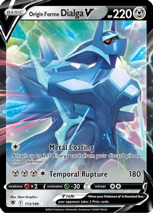 POKEMON TCG - Origin Forme Dialga V 113/189 SWSH10 Astral Radiance - Ultra Rare