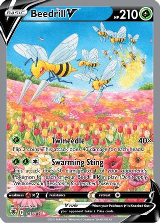 POKEMON TCG - Beedrill V (Alternate Full Art) 161/189 SWSH10 Astral Radiance - Ultra Rare