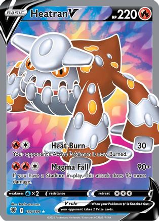 POKEMON TCG - Heatran V (Full Art) 165/189 SWSH10 Astral Radiance - Ultra Rare