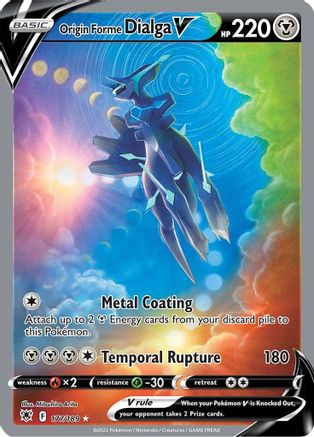 POKEMON TCG - Origin Forme Dialga V (Alternate Full Art) 177/189 SWSH10 Astral Radiance - Ultra Rare