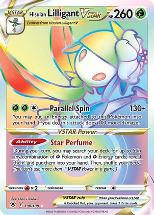POKEMON TCG - Hisuian Lilligant VSTAR (Secret) 190/189 SWSH10 Astral Radiance - Secret Rare