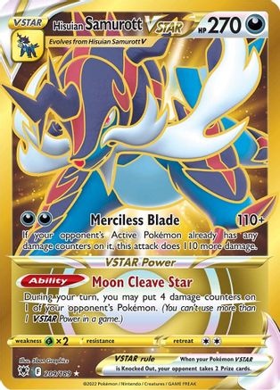 POKEMON TCG - Hisuian Samurott VSTAR (Secret) (209) 209/189 SWSH10 Astral Radiance - Secret Rare