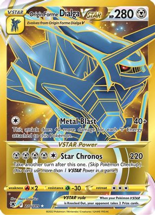 POKEMON TCG - Origin Forme Dialga VSTAR 210/189 SWSH10 Astral Radiance - Secret Rare