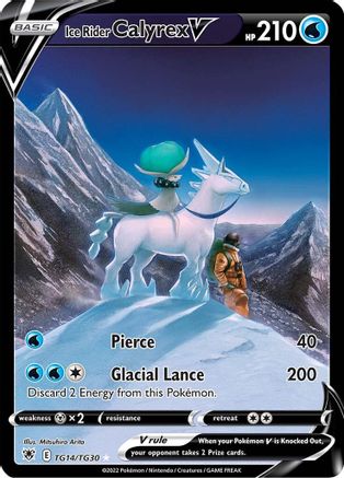 POKEMON TCG - Ice Rider Calyrex V TG14/TG30 SWSH10 Astral Radiance Trainer Gallery - Ultra Rare