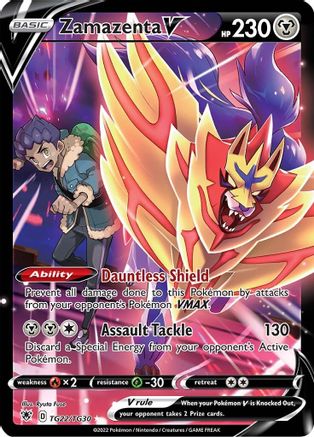POKEMON TCG - Zamazenta V TG22 SWSH10 Astral Radiance Trainer Gallery - Ultra Rare