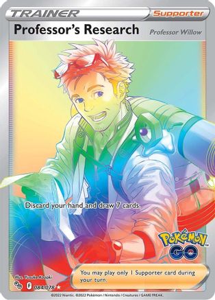 POKEMON TCG - Professor's Research (Secret) 084/078 Pokemon GO - Secret Rare