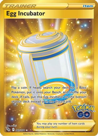 secret rare pokemon go cards POKEMON TCG - Egg Incubator (Secret) 087/078 Pokemon GO