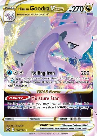 POKEMON TCG - Hisuian Goodra VSTAR 136 SWSH11 Lost Origin - Ultra Rare