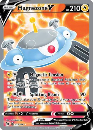 POKEMON TCG - Magnezone V (Full Art) 175/196 SWSH11 Lost Origin - Ultra Rare