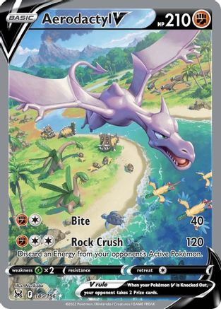 POKEMON TCG - Aerodactyl V (Alternate Full Art) 180/196 SWSH11 Lost Origin - Ultra Rare