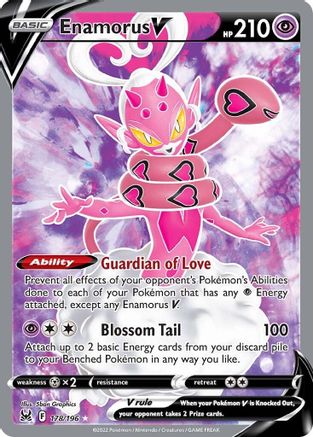 POKEMON TCG - Enamorus V (Full Art) 178/196 SWSH11 Lost Origin - Ultra Rare