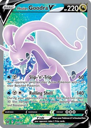 POKEMON TCG - Hisuian Goodra V (Full Art) 187/196 SWSH11 Lost Origin - Ultra Rare