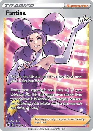 POKEMON TCG - Fantina (Full Art) 191/196 SWSH11 Lost Origin - Ultra Rare