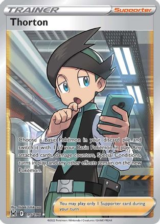 POKEMON TCG - Thorton (Full Art) 195/196 SWSH11 Lost Origin - Ultra Rare