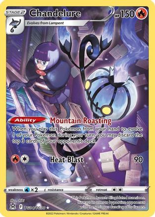 POKEMON TCG - Chandelure TG04/TG30 SWSH11 Lost Origin Trainer Gallery - Ultra Rare