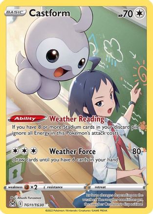 POKEMON TCG - Castform TG11/TG30 SWSH11 Lost Origin Trainer Gallery - Ultra Rare