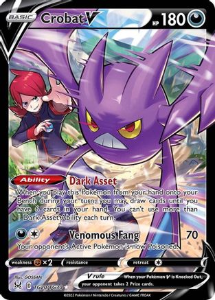 POKEMON TCG - Crobat V TG20/TG30 SWSH11 Lost Origin Trainer Gallery - Ultra Rare