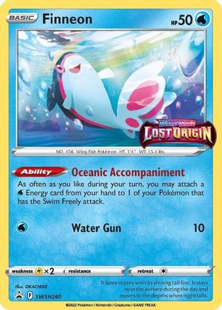 POKEMON TCG - Finneon SWSH240/307 SWSH Sword & Shield Promo Cards - Promo