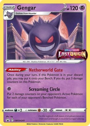 POKEMON TCG - Gengar SWSH241/307 SWSH Sword & Shield Promo Cards - Promo