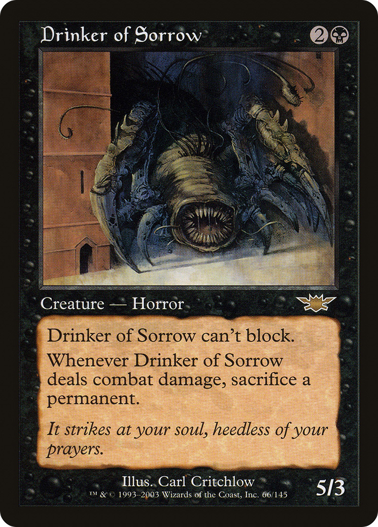 MAGIC: THE GATHERING - Drinker of Sorrow (LGN-066) - Legions