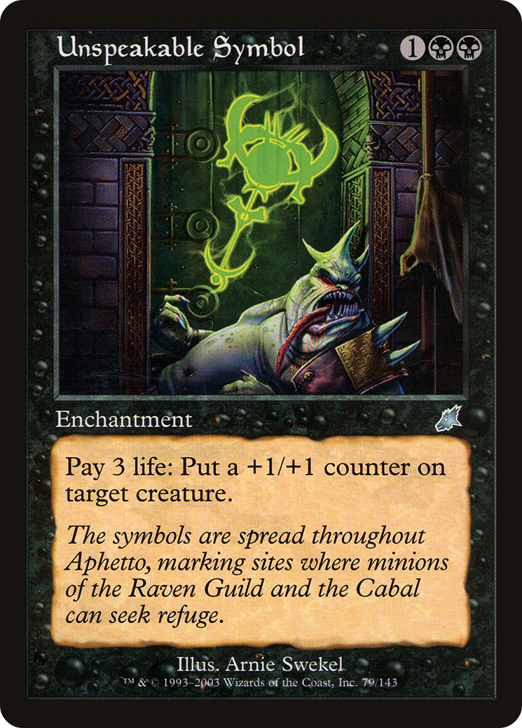 MAGIC: THE GATHERING - Unspeakable Symbol (SCG-079) - Scourge Foil