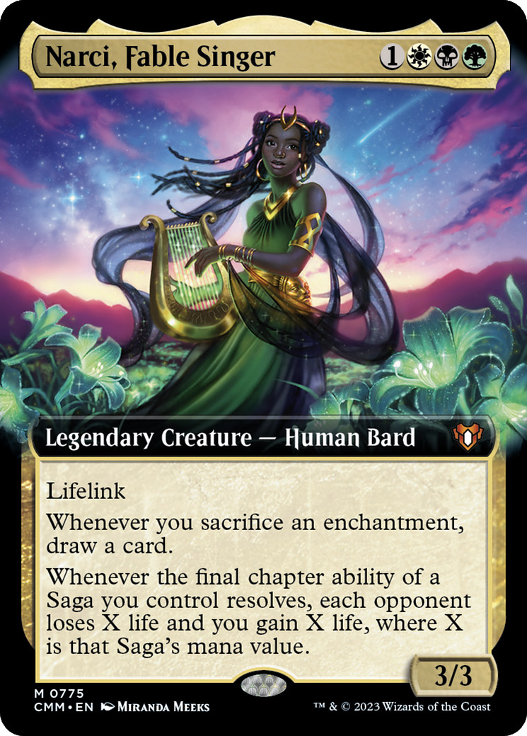 MAGIC: THE GATHERING - Narci, Fable Singer (Extended Art) (CMM-775) - Commander Masters: (Extended Art)