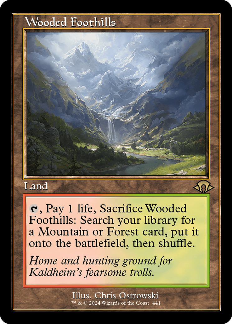 MAGIC: THE GATHERING - Wooded Foothills (Retro Frame) (MH3-441) - Modern Horizons 3 Foil