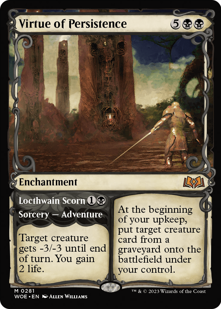 MAGIC: THE GATHERING - Virtue of Persistence (Showcase) (WOE-281) - Wilds of Eldraine: (Showcase) Foil