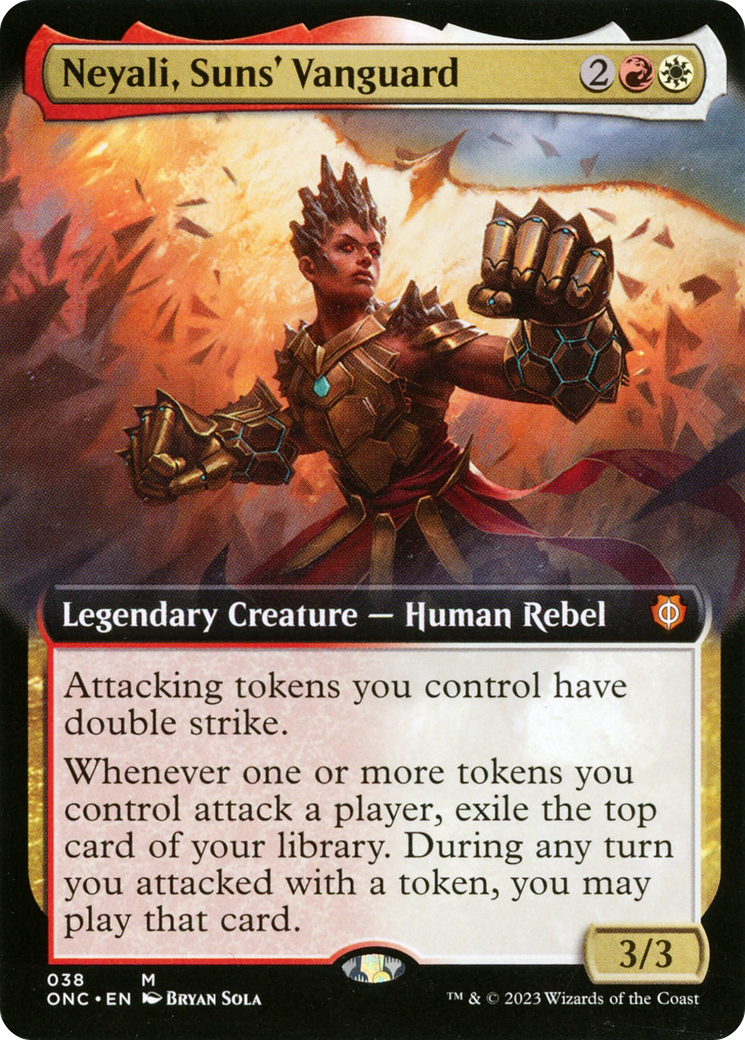 MAGIC: THE GATHERING - Neyali, Suns' Vanguard (Extended Art) (ONC-038) - Phyrexia: All Will Be One Commander: (Extended Art)